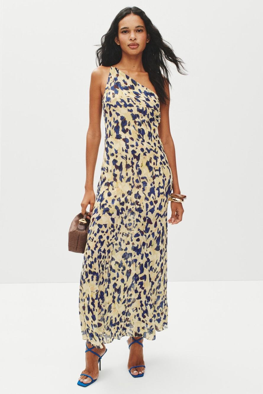 Shona Joy - Kinetic Asymmetric Panel Maxi Dress - USA Size 4
